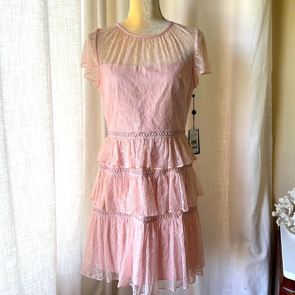 NWT Adrianna Papell Chantilly lace dress, sz 8 - Picture 5 of 14